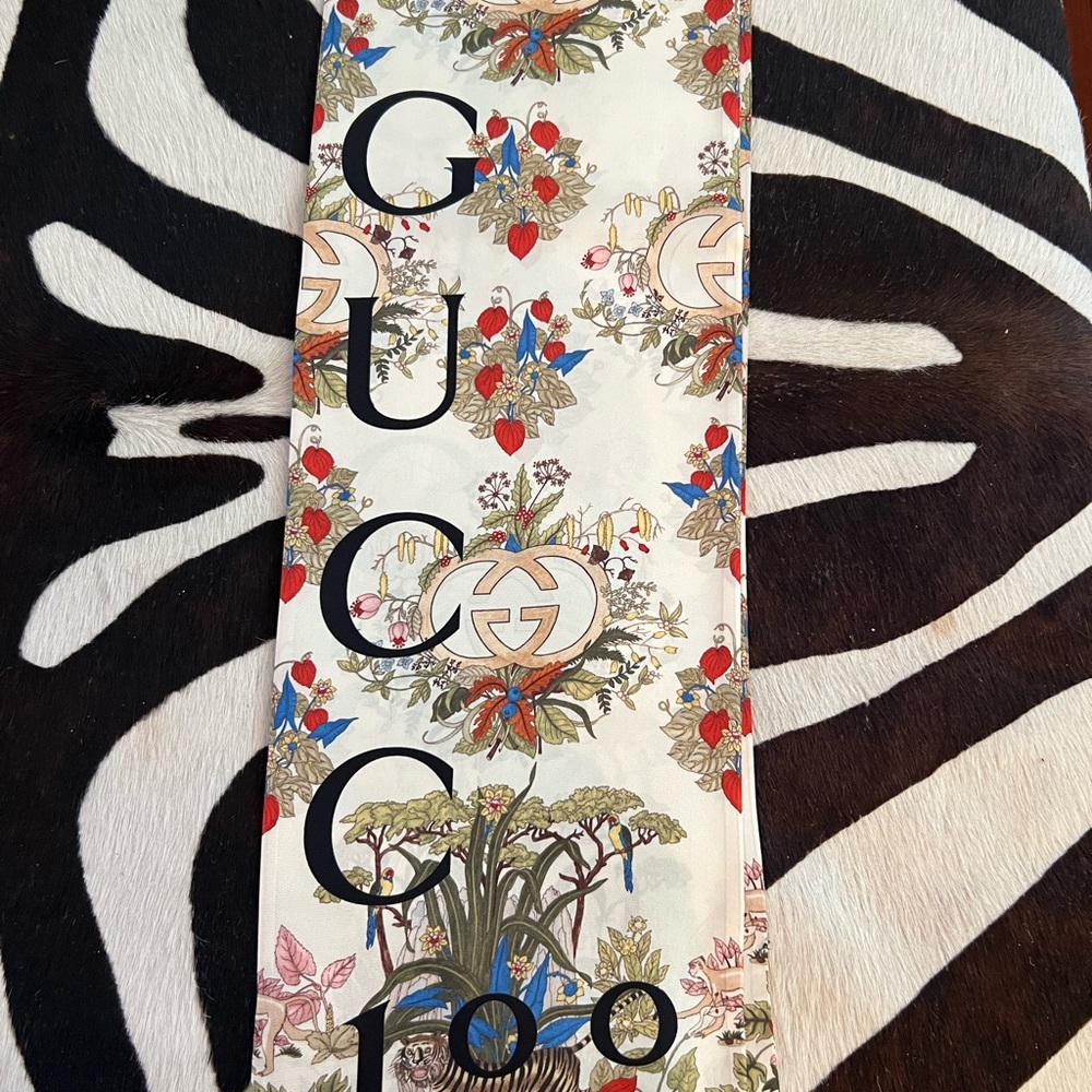 Authentic Rare Gucci 100th Anniversary Silk Scarf